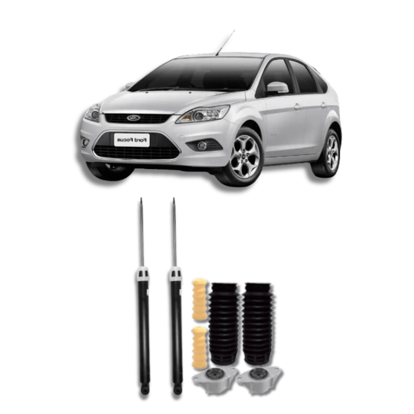 Amortecedores Traseiros com Kit de Batentes e Guarda-Pó Ford Focus 2014 até 2019 - Remanufaturado - Felipe Moura Auto Peças