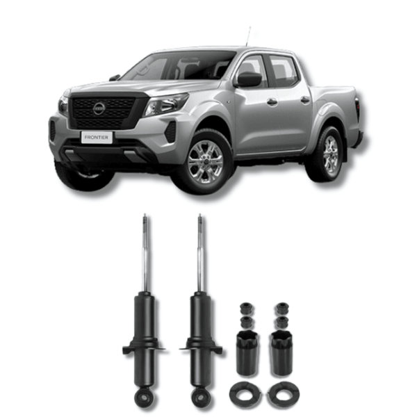 Amortecedores Dianteiros com Kit de Batentes e Guarda-Pó Nissan Frontier 2002 Até 2016 - Remanufaturado - Felipe Moura Auto Peças