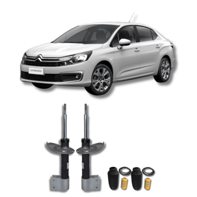 Amortecedores Dianteiros com Kits de Batentes e Guarda-Pó Citroën C4 Pallas 2007 até 2014 - Remanufaturado - Felipe Moura Auto Peças