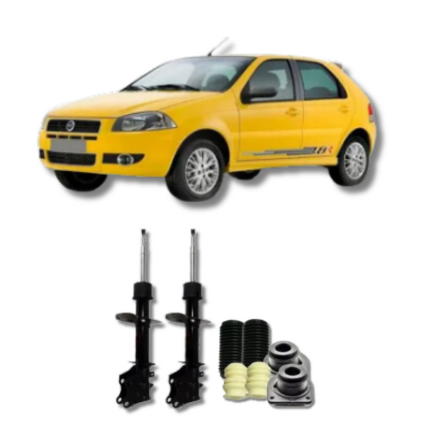 Amortecedores Dianteiros com Kit de Batentes e Guarda-Pó Fiat Palio RTS 2007 até 2011 - Remanufaturado - Felipe Moura Auto Peças