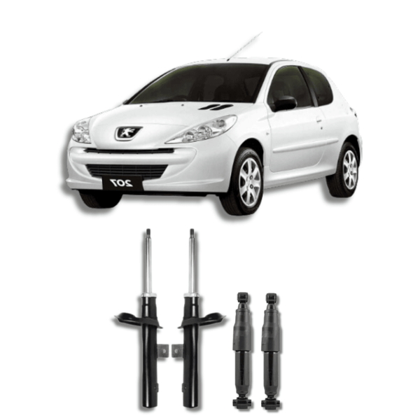 Kit Amortecedores Dianteiros e Traseiros Peugeot 207 2006 Até 2014 - Remanufaturado - Felipe Moura Auto Peças