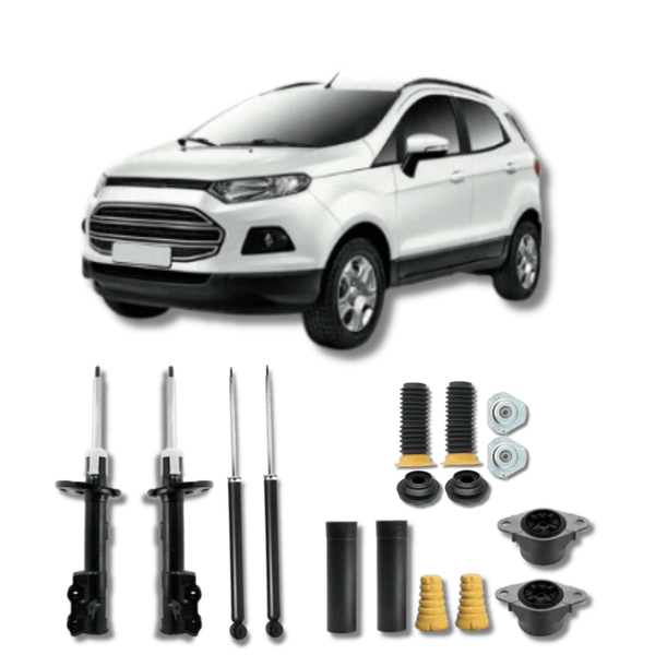 Kit Completo de Amortecedores Dianteiros e Traseiros com Kits de Batentes e Guarda-Pó Ford EcoSport 2015 Até 2021 - Remanufaturado - Felipe Moura Auto Peças