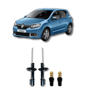 Amortecedores Dianteiros Logan/Sandero Stepway 2007 Até 2013 com Kit de Batentes e Guarda-Pó - Remanufaturado - Felipe Moura Auto Peças