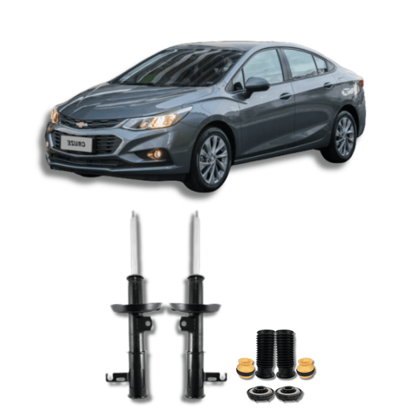 Amortecedores Dianteiros Cruze LT/LTZ 2011 Até 2016 com Kit de Batentes e Guarda-Pó - Remanufaturado - Felipe Moura Auto Peças