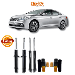 Kit Completo de Amortecedores Dianteiros e Traseiros com Acessórios Hyundai Azera 2008 Até 2017 - Remanufaturado - Felipe Moura Auto Peças