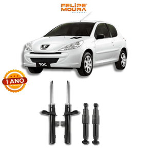 Kit Amortecedores Dianteiros e Traseiros Peugeot 207 2006 Até 2014 - Remanufaturado - Felipe Moura Auto Peças