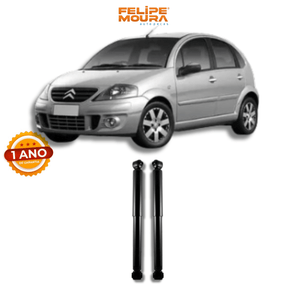 Amortecedor Traseiro Citroën C3 Prato Menor 2003 Até 2012 - Remanufaturado - Felipe Moura Auto Peças
