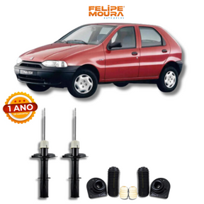 Amortecedores Dianteiros com Kit de Batentes e Guarda-Pó Fiat Palio Antigo 1996 até 2000 - Remanufaturado - Felipe Moura Auto Peças