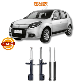 Kit Amortecedores Dianteiros e Traseiros Logan/Sandero 2014 Até 2019 - Remanufaturado - Felipe Moura Auto Peças