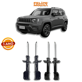 Kit Amortecedores Dianteiros e Traseiros Jeep Renegade 2015 Até 2024 - Remanufaturado - Felipe Moura Auto Peças