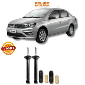 Amortecedor Traseiro com Kit de Batentes e Guarda-Pó Voyage Moderno 2008 Até 2023 - Remanufaturado - Felipe Moura Auto Peças