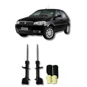 Amortecedores Dianteiros com Kit de Batentes e Guarda-Pó Fiat Palio Fire 2001 até 2017 - Remanufaturado