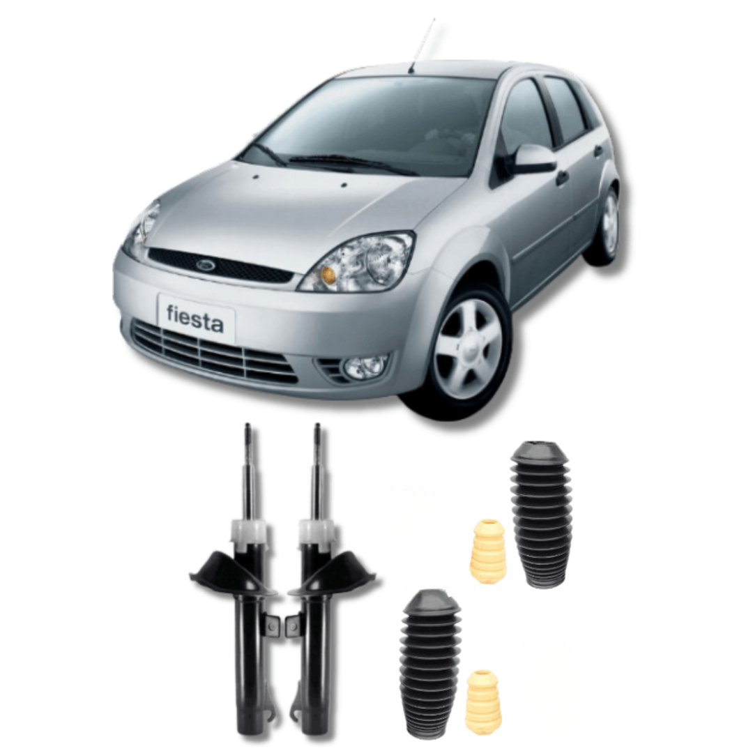 Amortecedores Dianteiros com Kit de Batentes e Guarda-Pó Ford Fiesta Antigo/Ká/Courier até 2001 - Remanufaturado