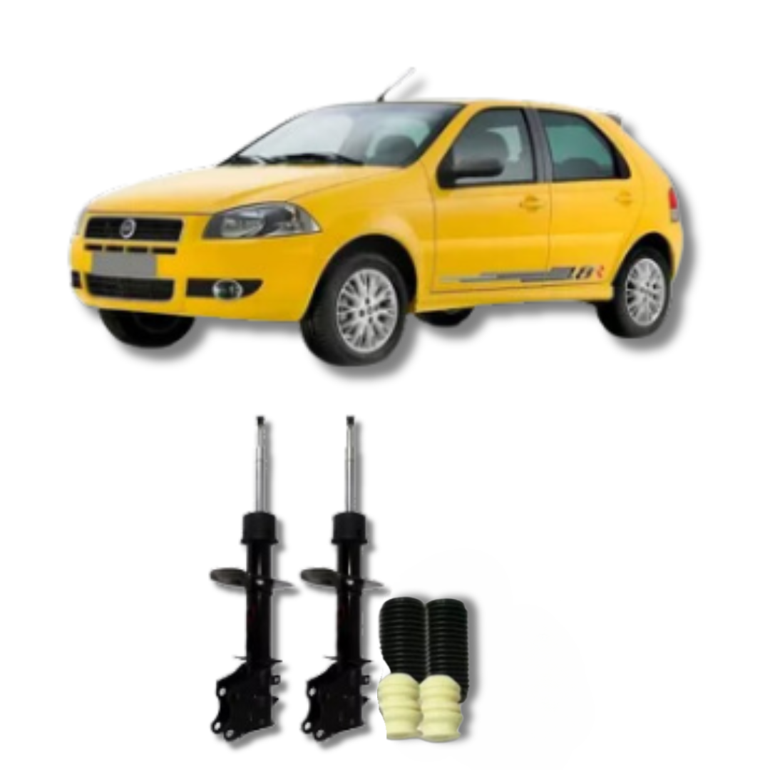 Amortecedores Dianteiros com Kit de Batentes e Guarda-Pó Fiat Palio RTS 2007 até 2011 - Remanufaturado