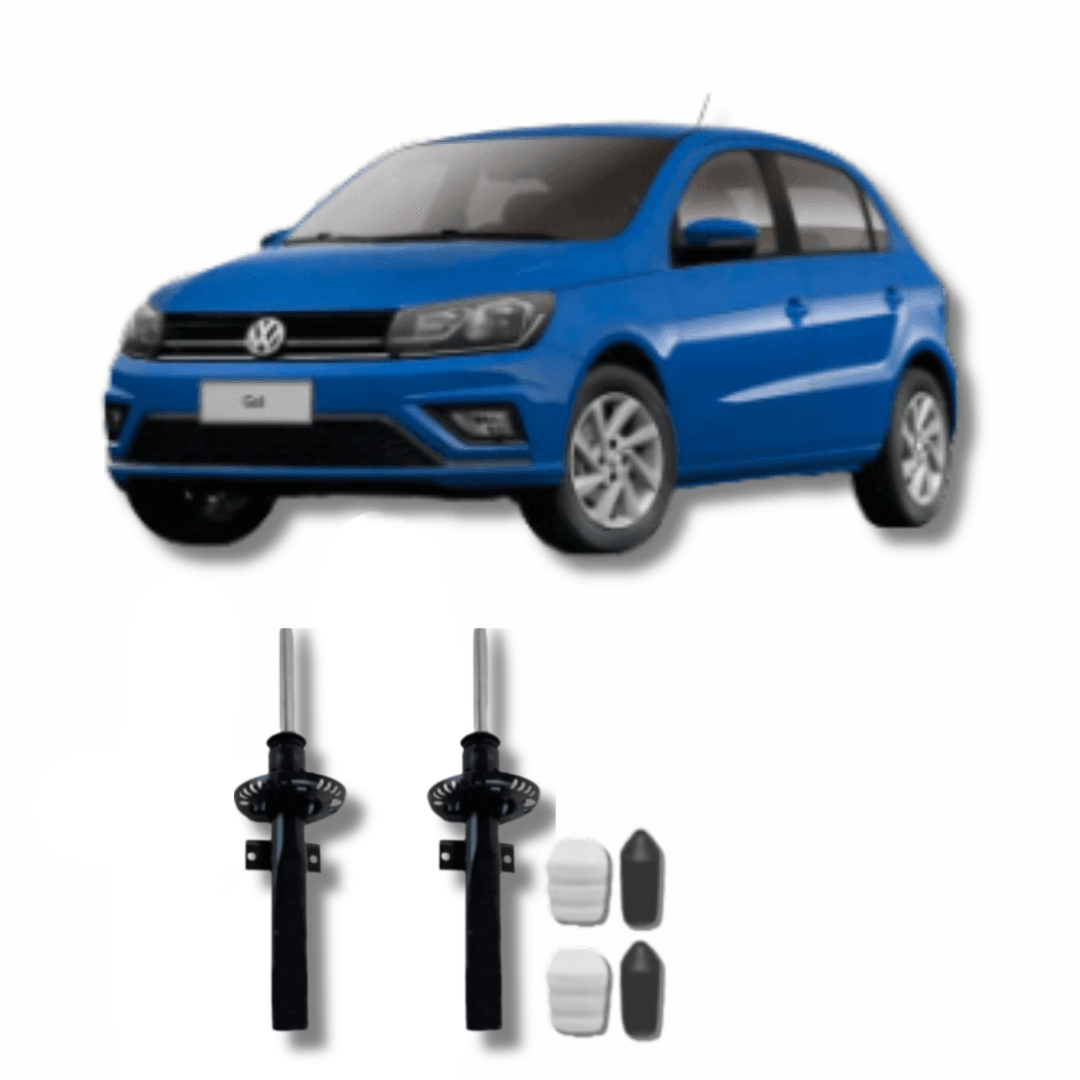 Amortecedores Dianteiros Gol Rallye 2007 Até 2022 com Kit de Batentes e Guarda-Pó - Remanufaturado