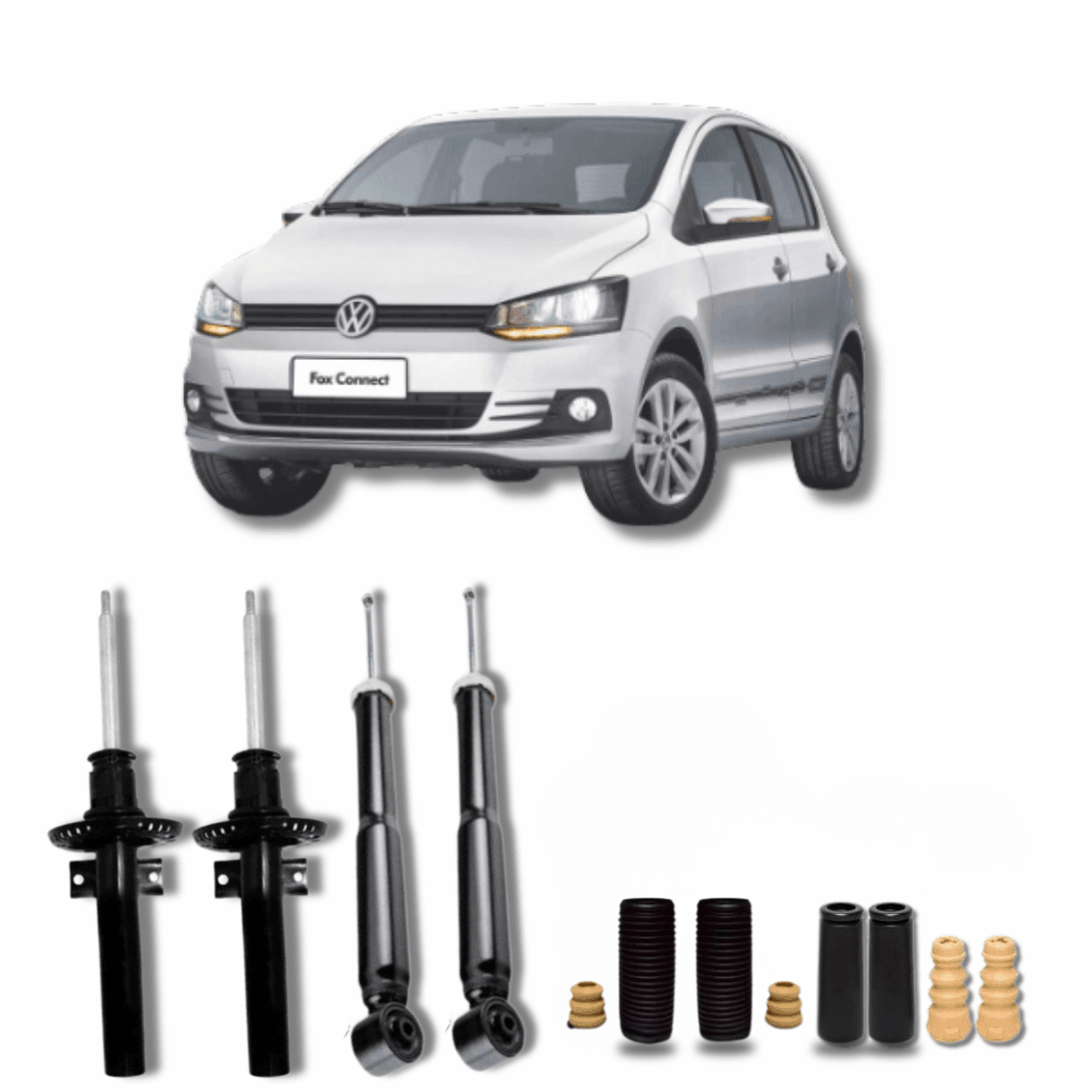 Kit Completo de Amortecedores Fox 2003 Até 2015 com Kit de Batentes e Guarda-Pó - Remanufaturado