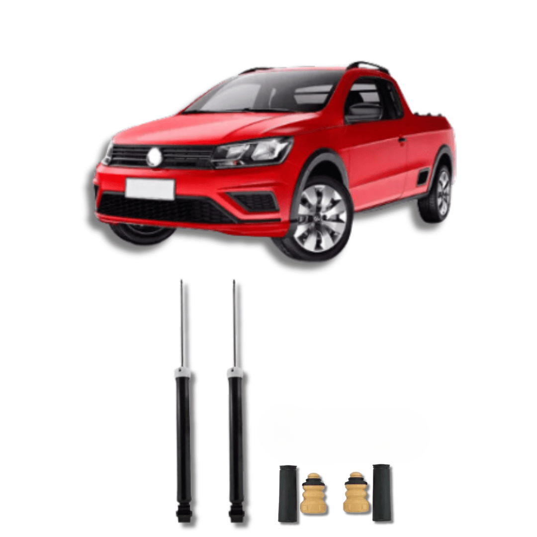 Amortecedor Traseiro com Kit de Batentes e Guarda-Pó Saveiro G5/G6 2008 Até 2016 - Remanufaturado