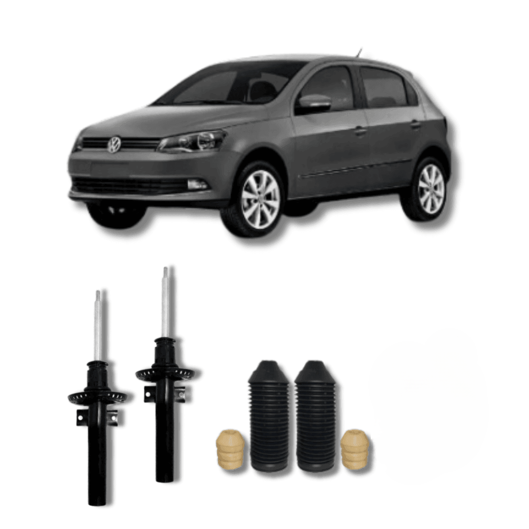 Amortecedores Dianteiros Gol G5/G6 2008 Até 2016 com Kit de Batentes e Guarda-Pó - Remanufaturado
