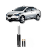 Amortecedor Traseiro Prisma 2013 Até 2018 com Kit de Batentes e Guarda-Pó - Remanufaturado