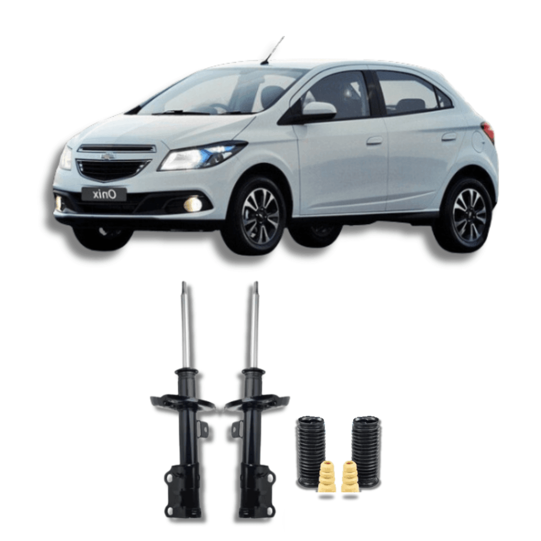 Amortecedores Dianteiros Onix 2013 Até 2018 com Kit de Batentes e Guarda-Pó - Remanufaturado