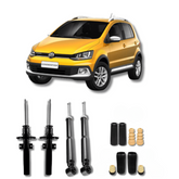 Kit Completo de Amortecedores CrossFox 2005 Até 2017 com Kits de Batentes e Guarda-Pó - Remanufaturado