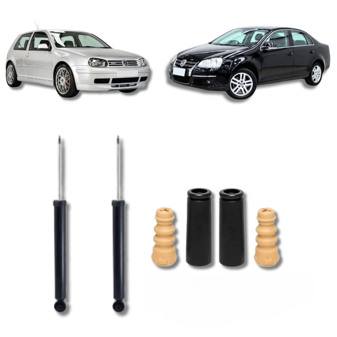 Amortecedor Traseiro com Kit de Batentes e Guarda-Pó Golf GTI/Jetta 1990 Até 2021 - Remanufaturado