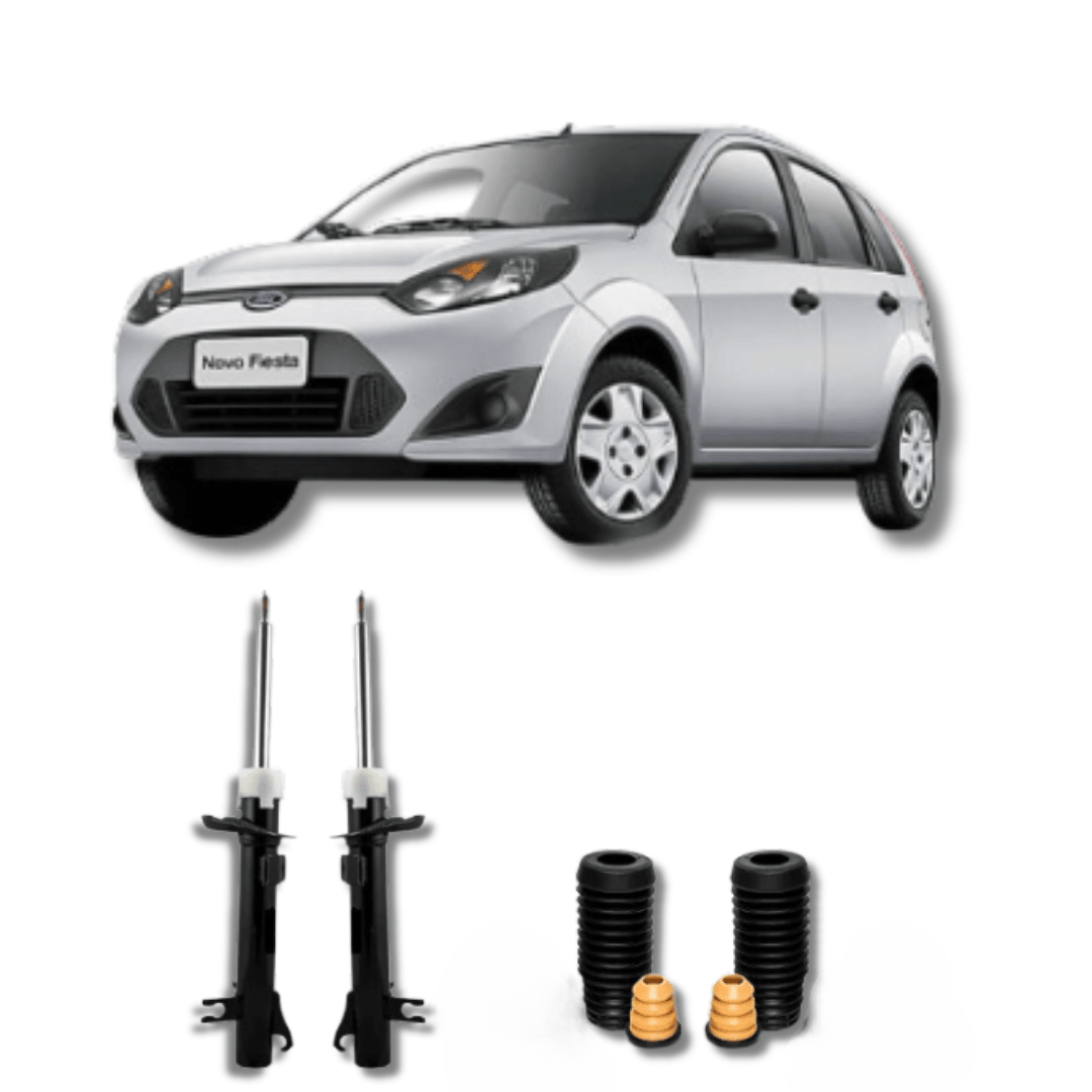 Amortecedores Dianteiros com Kit de Batentes e Guarda-Pó Ford Fiesta Moderno 2002 até 2014 - Remanufaturado