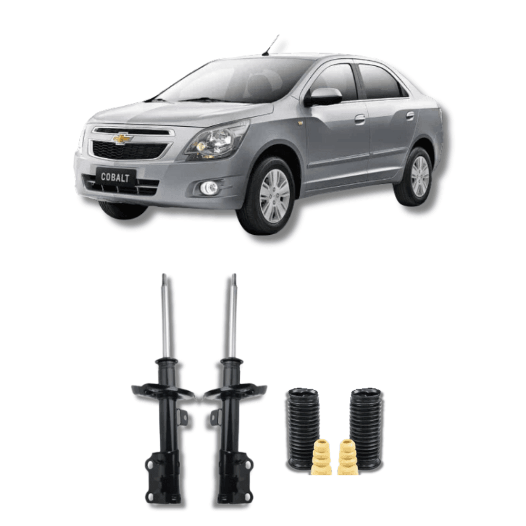 Amortecedores Dianteiros Cobalt 2012 Até 2016 com Kit de Batentes e Guarda-Pó - Remanufaturado