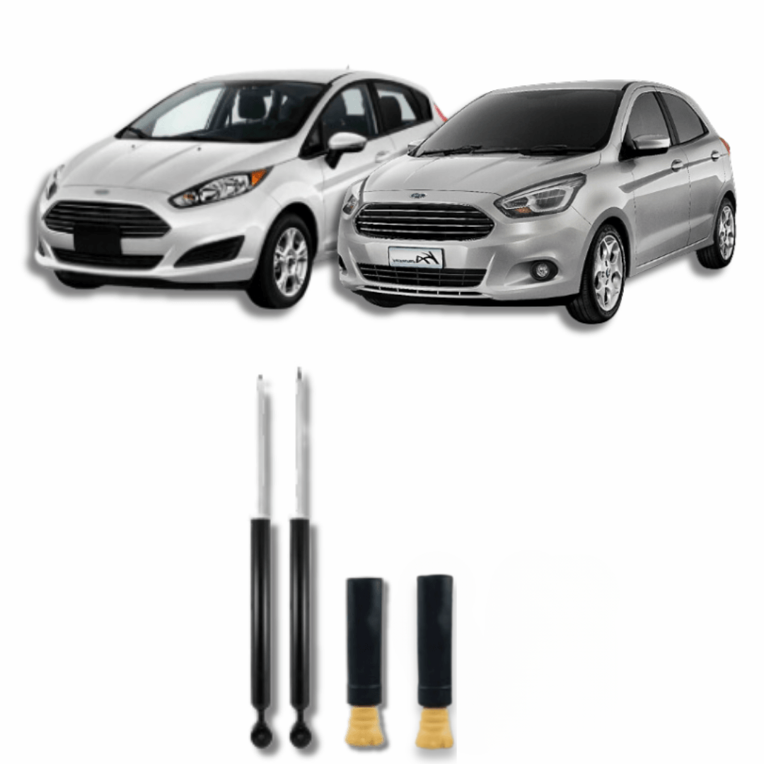Amortecedores Traseiros com Kit de Batentes e Guarda-Pó New Fiesta/Novo Ford Ká 2016 até 2021 - Remanufaturado