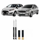 Amortecedores Traseiros com Kit de Batentes e Guarda-Pó New Fiesta/Novo Ford Ká 2016 até 2021 - Remanufaturado