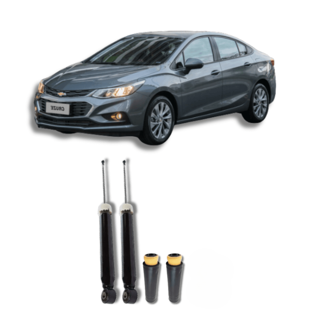Amortecedor Traseiro Cruze LT/LTZ 2011 Até 2016 com Kit de Batentes e Guarda-Pó - Remanufaturado