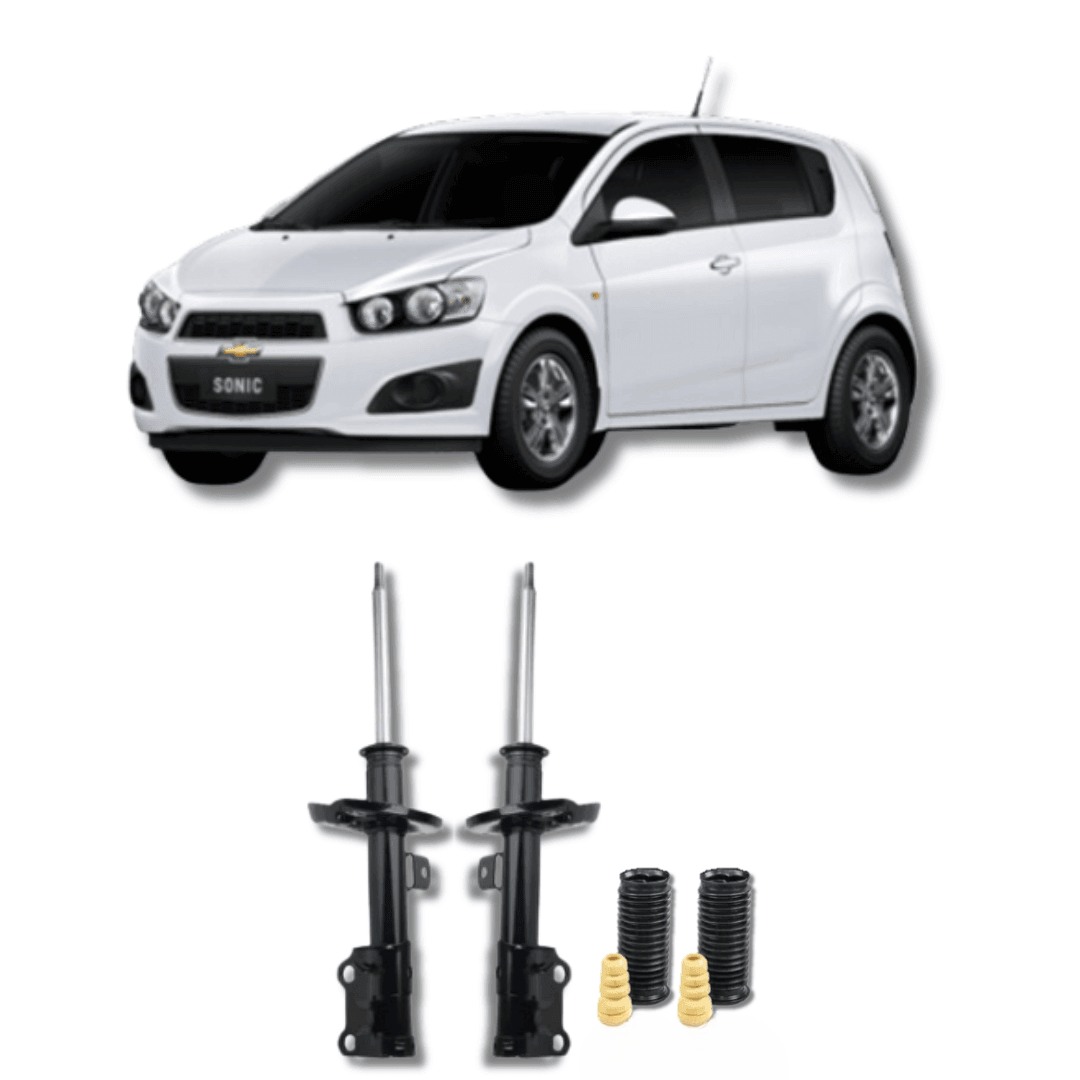 Amortecedores Dianteiros Sonic 2014 Até 2020 com Kit de Batentes e Guarda-Pó - Remanufaturado