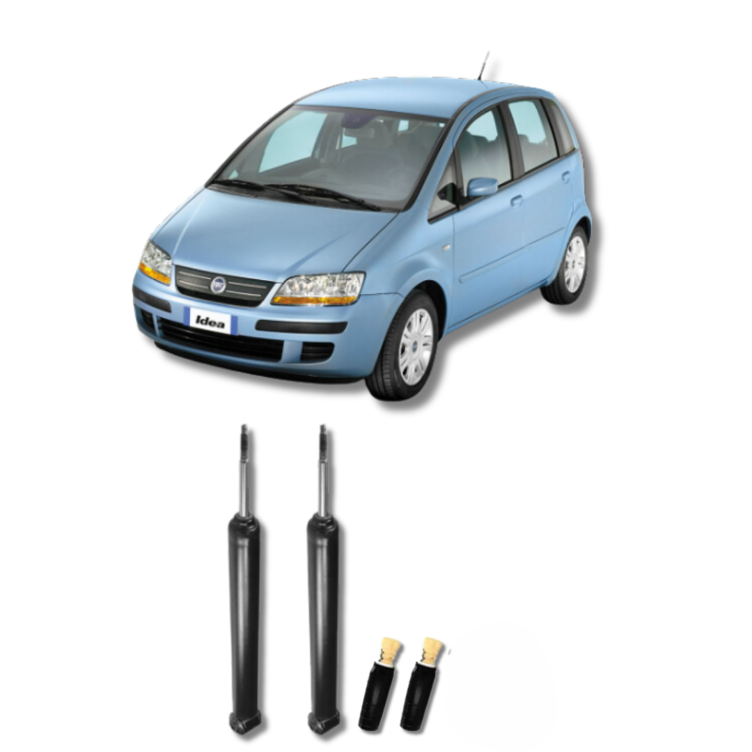 Amortecedores Traseiros com Kit de Batentes e Guarda-Pó Fiat Idea 2005 até 2015 - Remanufaturado