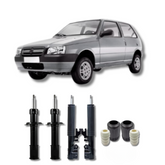 Kit Completo de Amortecedores Dianteiros e Traseiros com Kits de Batentes e Guarda-Pó Uno Fire 1995 Até 2008 - Remanufaturado