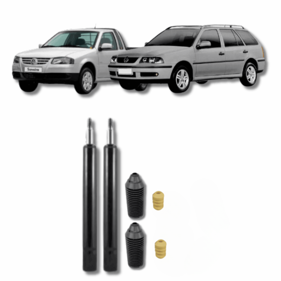 Amortecedores Dianteiros com Kit de Batentes e Guarda-Pó Saveiro/Parati Bola 1998 Até 2008 - Remanufaturado