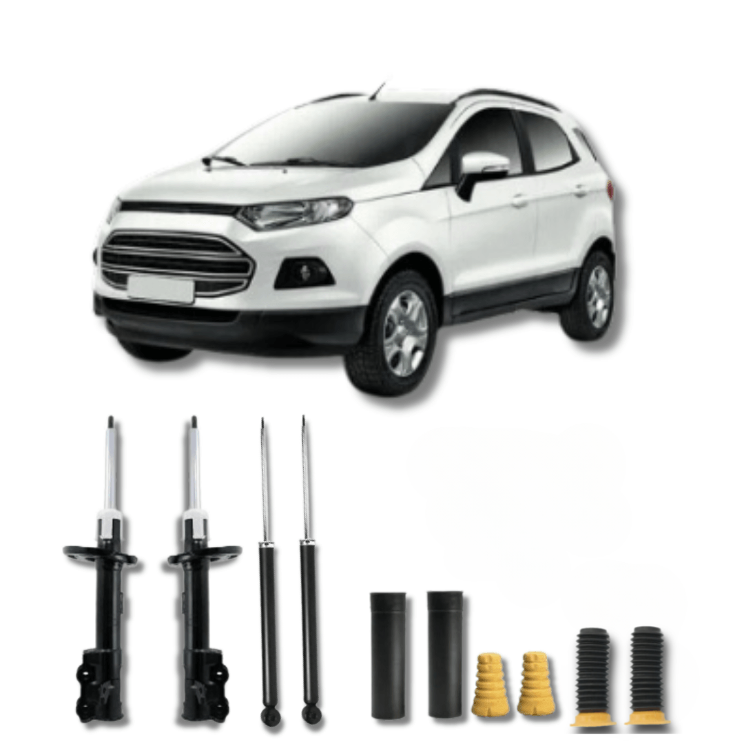 Kit Completo de Amortecedores Dianteiros e Traseiros com Kits de Batentes e Guarda-Pó Ford EcoSport 2013 Até 2021 - Remanufaturado