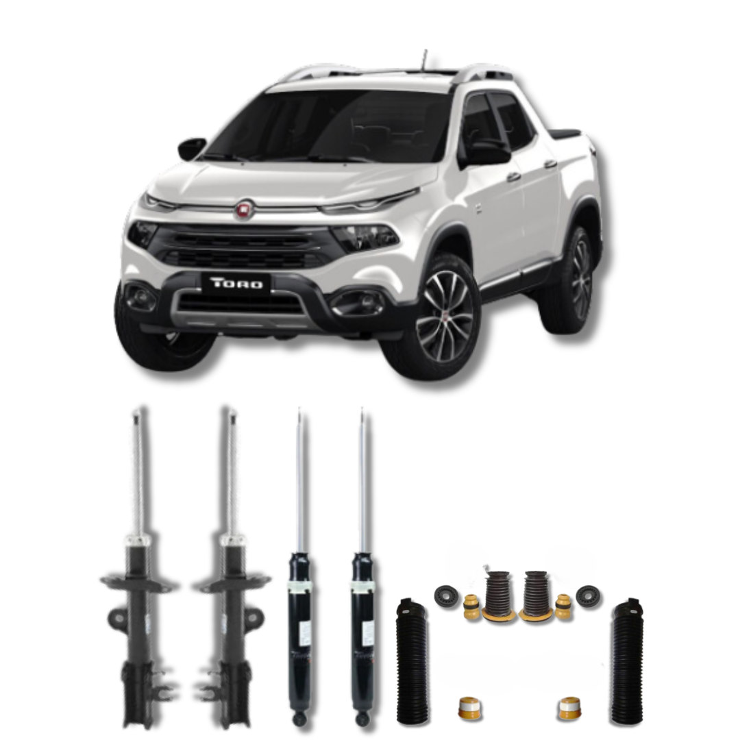 Kit Completo de Amortecedores com Acessórios Fiat Toro 2016 até 2024 - Remanufaturado