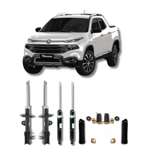 Kit Completo de Amortecedores com Acessórios Fiat Toro 2016 até 2024 - Remanufaturado