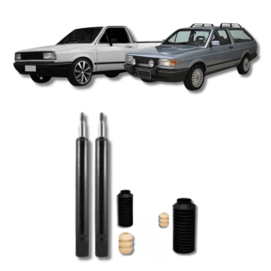 Amortecedores Dianteiros com Kit de Batentes e Guarda-Pó Saveiro/Parati Antiga 1982 Até 1997 - Remanufaturado
