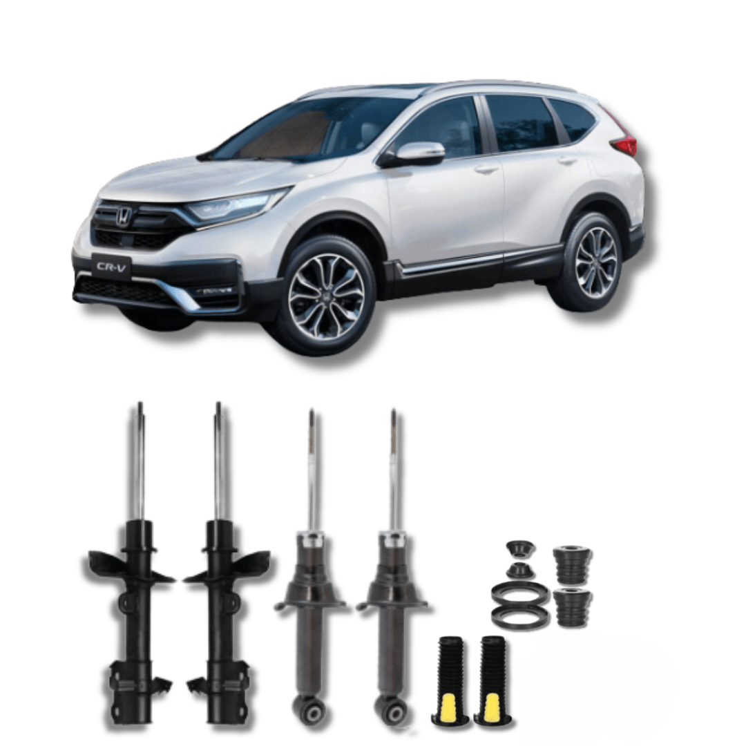 Kit Completo de Amortecedores Dianteiros e Traseiros com Kits de Batentes e Guarda-Pó Honda CR-V 1999 Até 2018 - Remanufaturado