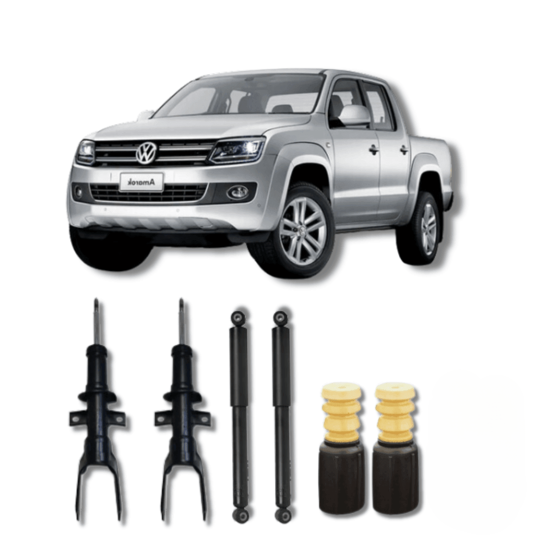 Kit Completo de Amortecedores Dianteiros e Traseiros com Kits de Batentes e Guarda-Pó Amarok 2010 Até 2024 - Remanufaturado
