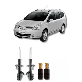 Amortecedores Dianteiros com Kit de Batentes e Guarda-Pó Nissan Livina 2006 Até 2015 - Remanufaturado
