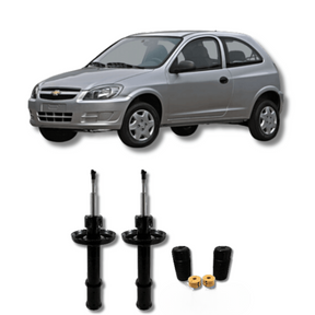 Amortecedores Dianteiros Corsa Celta 2000 Até 2015 com Kit de Batentes e Guarda-Pó - Remanufaturado