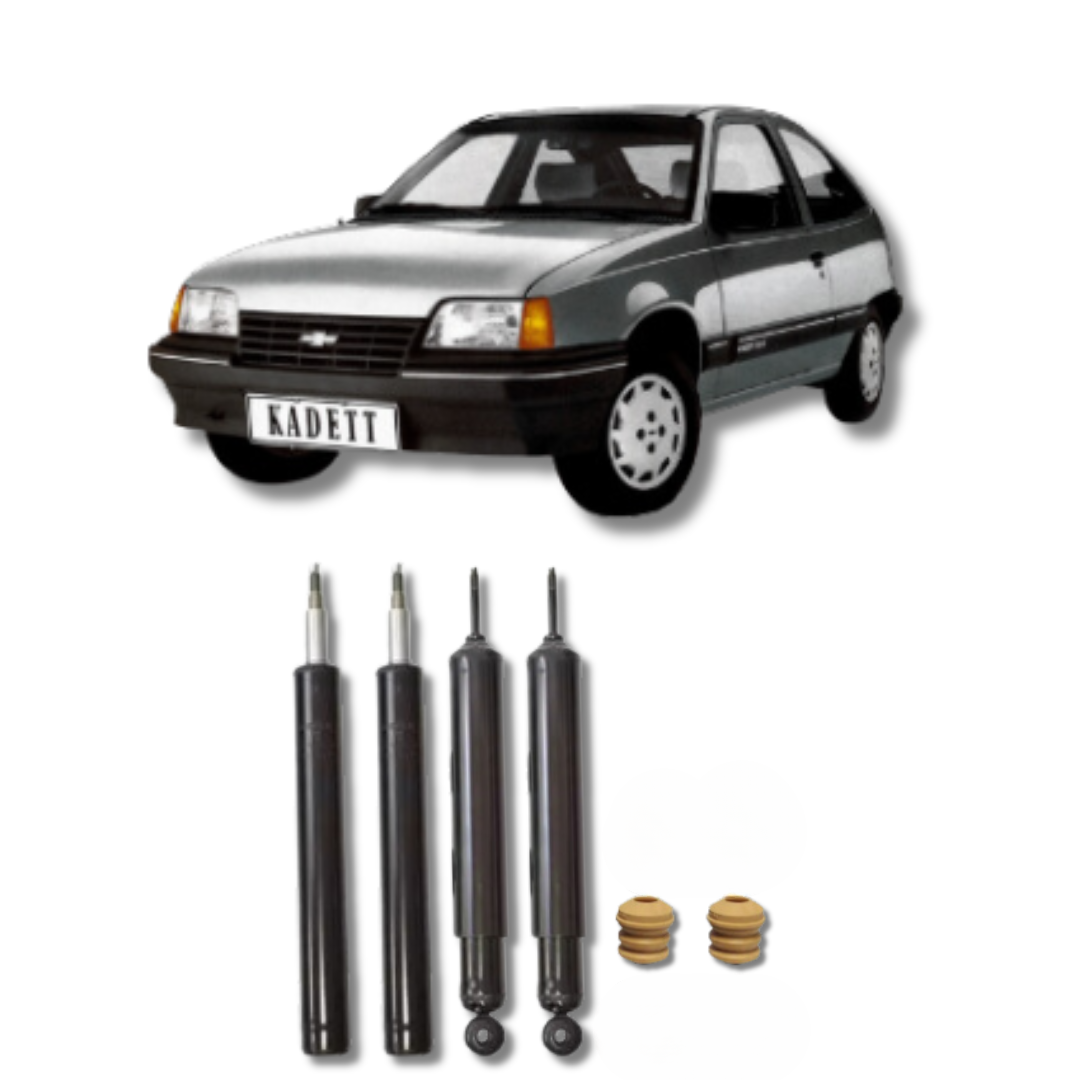 Kit Completo de Amortecedores Dianteiros e Traseiros com Kits de Batentes e Guarda-Pó Kadett/Ipanema 1989 Até 1998 - Remanufaturado