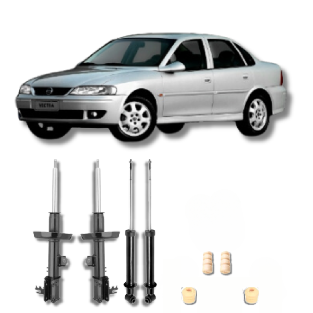 Kit Completo de Amortecedores Dianteiros e Traseiros com Kits de Batentes e Guarda-Pó Vectra 1996 Até 2005 - Remanufaturado