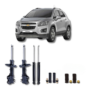 Kit Completo de Amortecedores Dianteiros e Traseiros com Kits de Batentes e Guarda-Pó Chevrolet Tracker 2013 até 2020 - Remanufaturado