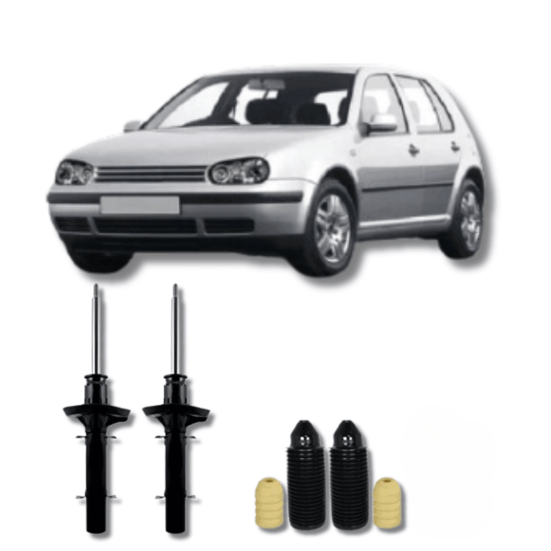 Amortecedores Dianteiros com Kit de Batentes e Guarda-Pó Golf Moderno 1998 Até 2019 - Remanufaturado