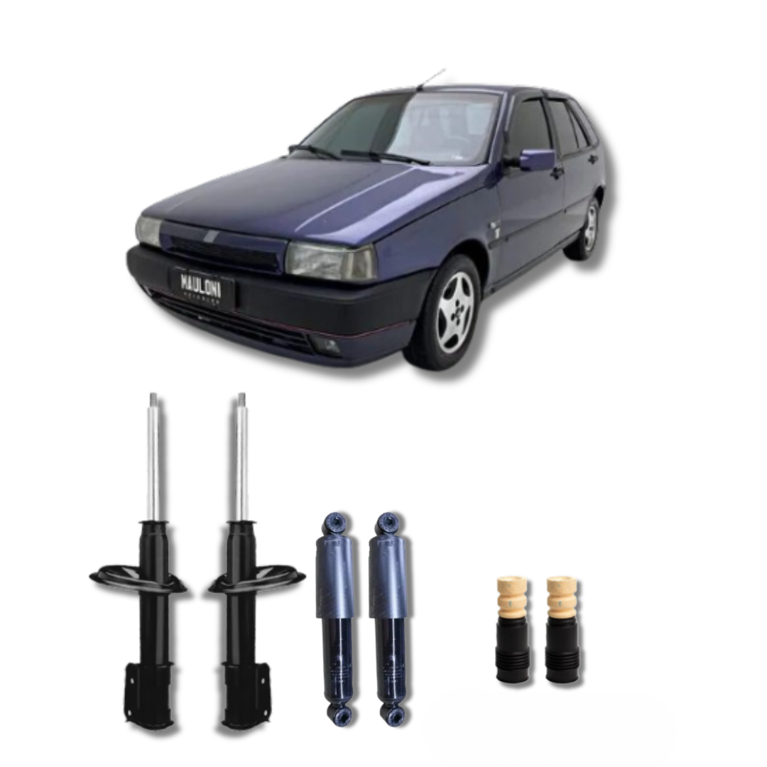 Kit Completo de Amortecedores Dianteiros e Traseiros com Kits de Batentes e Guarda-Pó Fiat Tipo 1993 Até 1997 - Remanufaturado