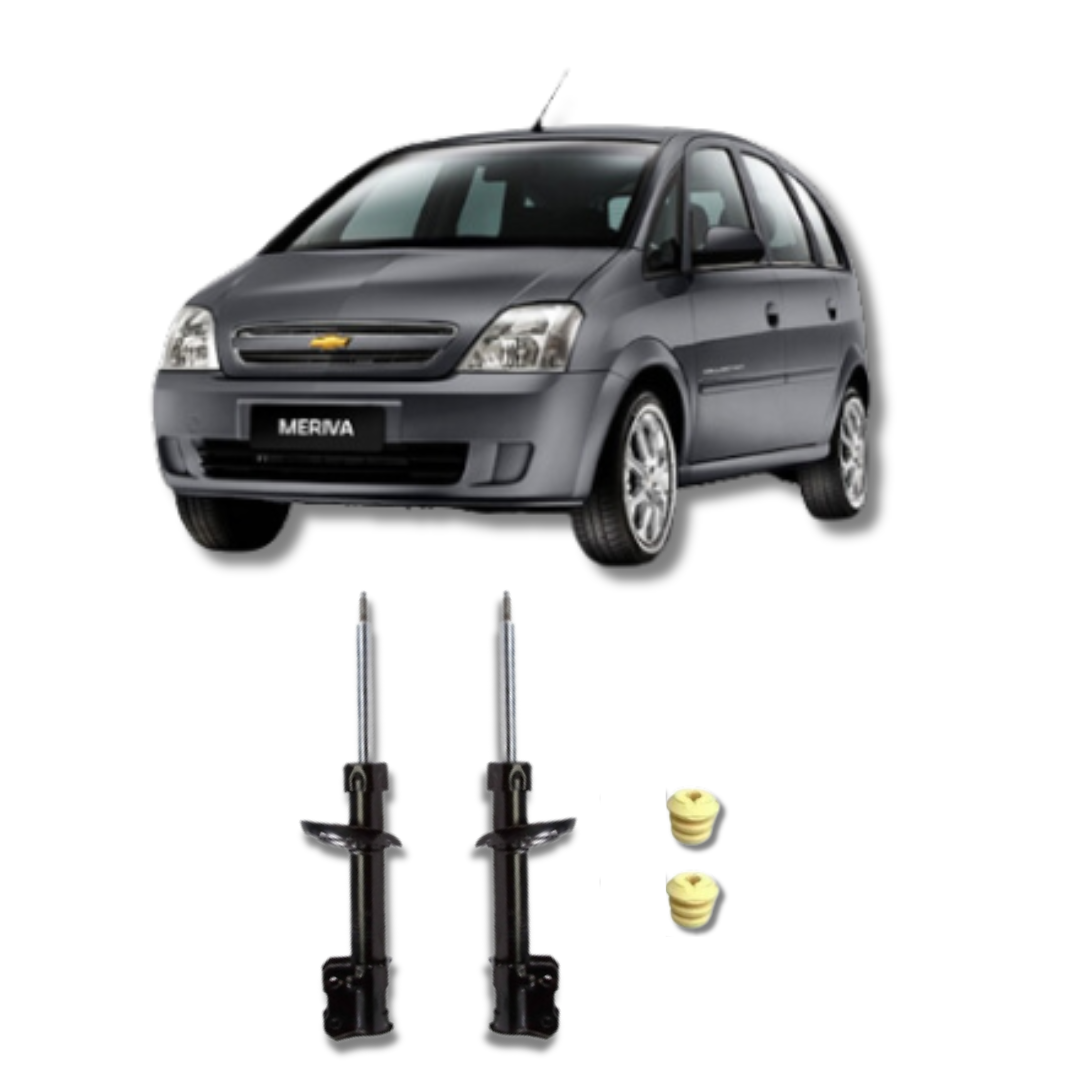 Amortecedores Dianteiros com Kit de Batentes e Guarda-Pó Meriva 2002 Até 2012 - Remanufaturado