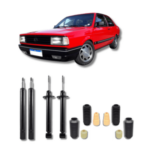 Kit Completo de Amortecedores Dianteiros e Traseiros Gol Antigo/Quadrado 1980 Até 1994 com Kit de Batentes e Guarda-Pó - Remanufaturado